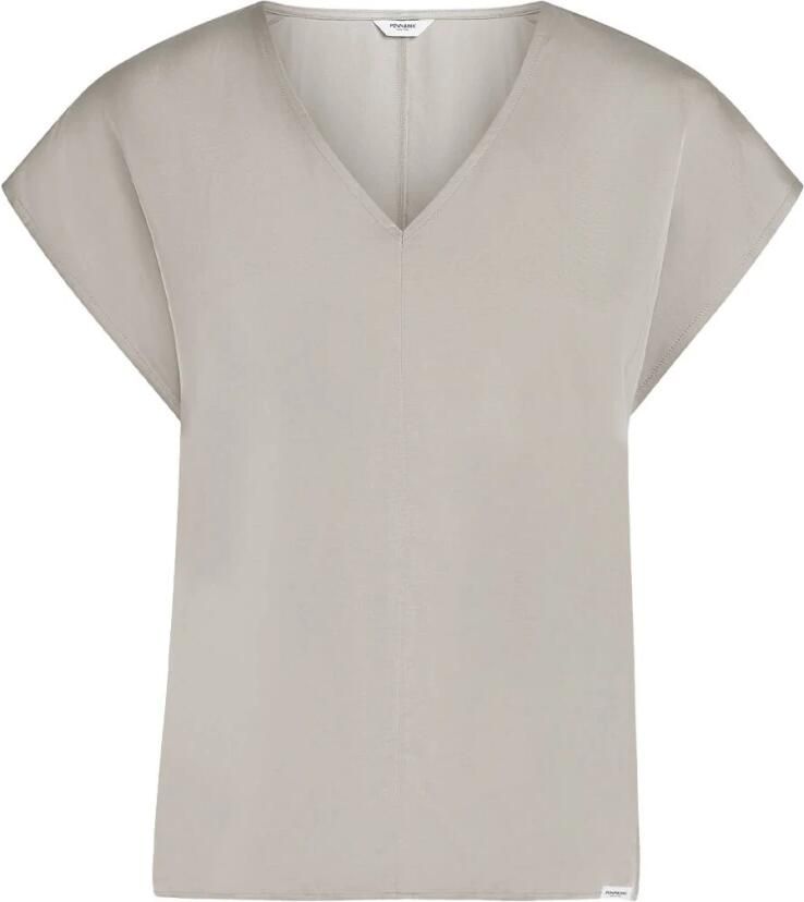 Penn&Ink N.Y Korte Mouw Blouse Top Gray Dames