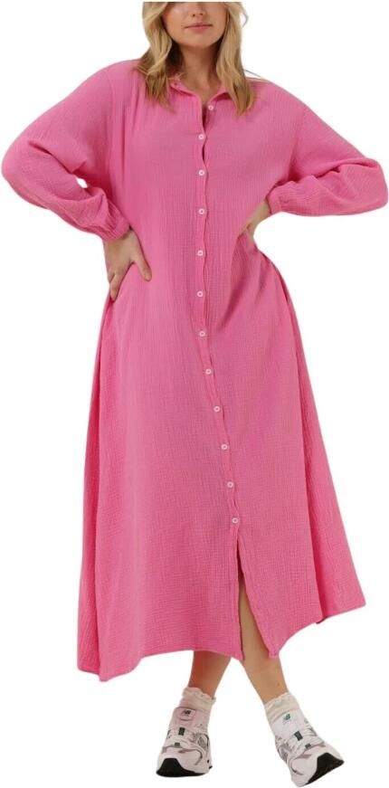 Penn&Ink N.Y Maxi Jurk in Roze Pink Dames