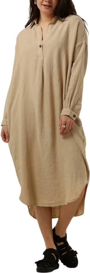 Penn&Ink N.Y Midi Jurk in Zandkleur Beige Dames - Foto 6