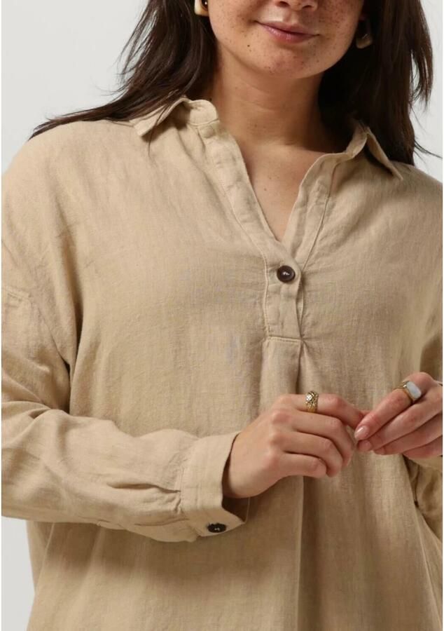 Penn&Ink N.Y Midi Jurk in Zandkleur Beige Dames - Foto 4