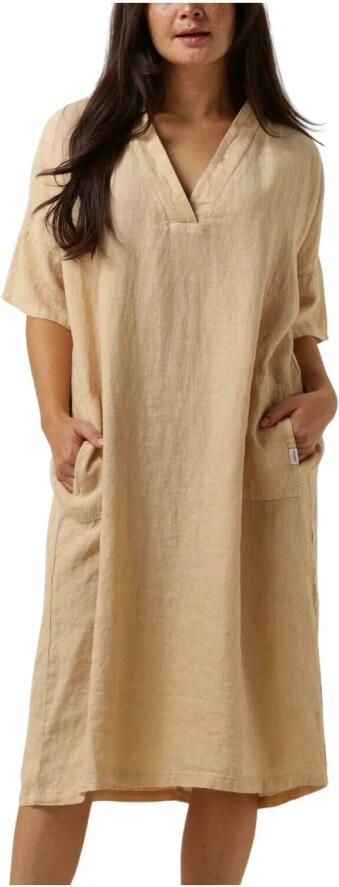 Penn&Ink N.Y Oranje Midi Jurk Elegant Ontwerp Beige Dames - Foto 3