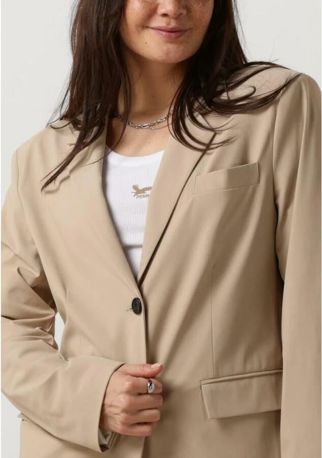 Penn&Ink N.Y Zand Blazer voor Stijlvolle Vrouwen Beige Dames