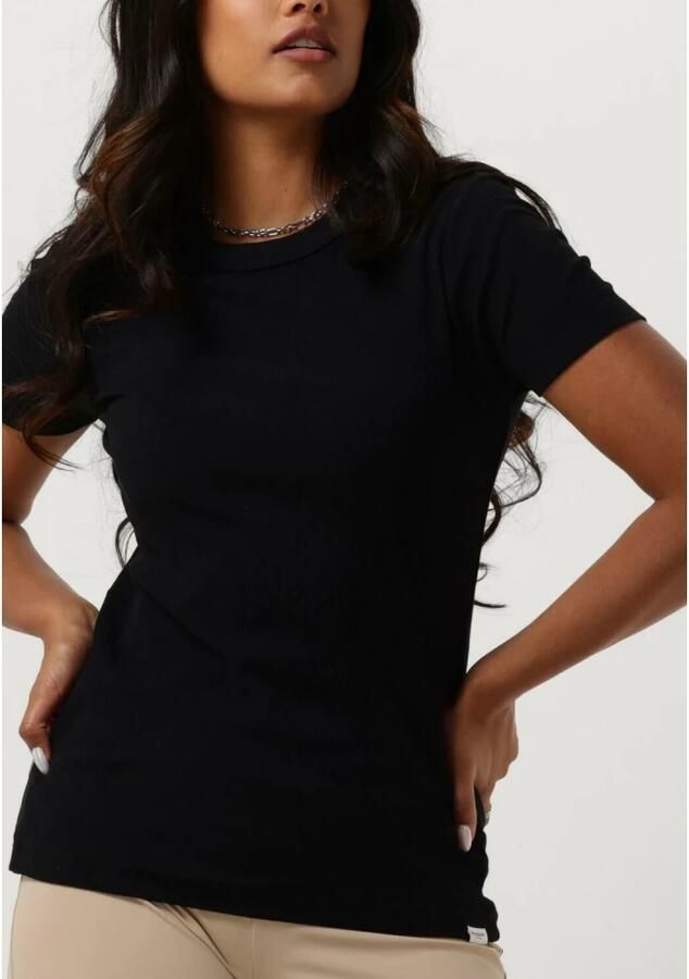 Penn&Ink N.Y Zwart Katoenen T-shirt Black Dames