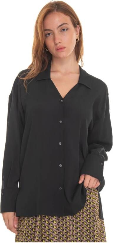 Pennyblack Comfortabele Crêpe Blouse Zwart Dames