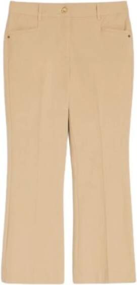 Pennyblack Cropped Trousers Beige Dames