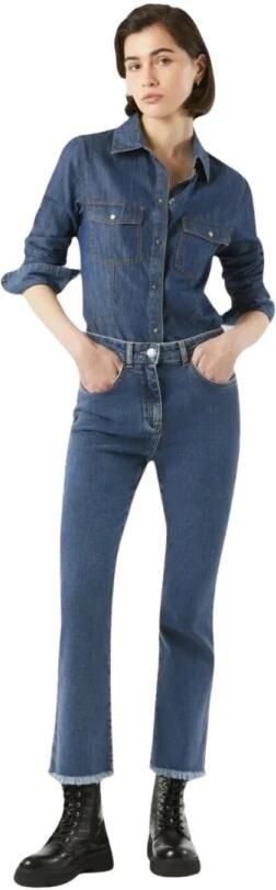 Pennyblack Mini Flare Broek Blue Dames - Foto 3