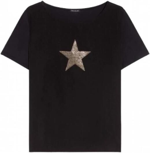 Pennyblack Vloeibare Jersey T-shirt met Strass-details Black Dames