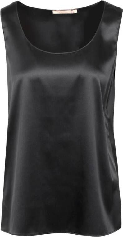 Pennyblack Zijden Mouwloze Top Black Dames