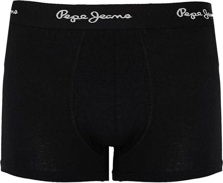 Pepe Jeans 3-Pack Boxershorts met Merk Tailleband Zwart Heren
