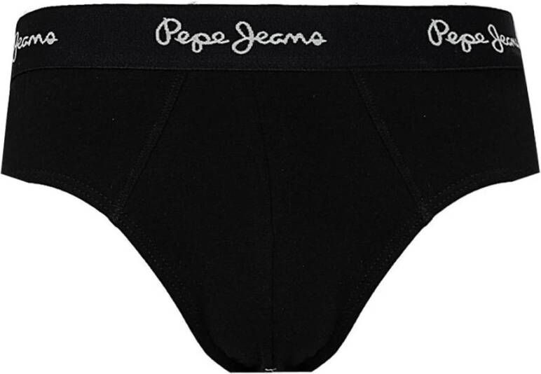 Pepe Jeans 3-Pack Katoenen Boxershorts met Merk Tailleband Zwart Dames