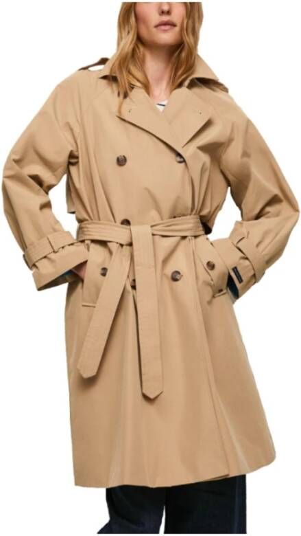 Pepe Jeans Ava Trench Coat Beige Dames
