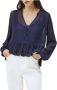 Pepe Jeans Viscose Overhemd met Knopen Blue Dames - Thumbnail 1