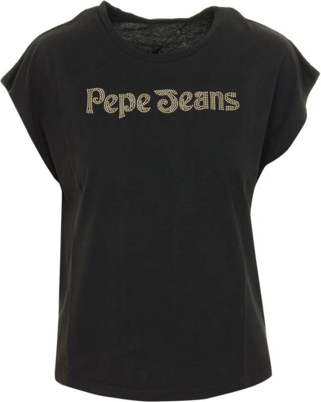 Pepe Jeans Dames-T-shirt Carli Zwart Dames