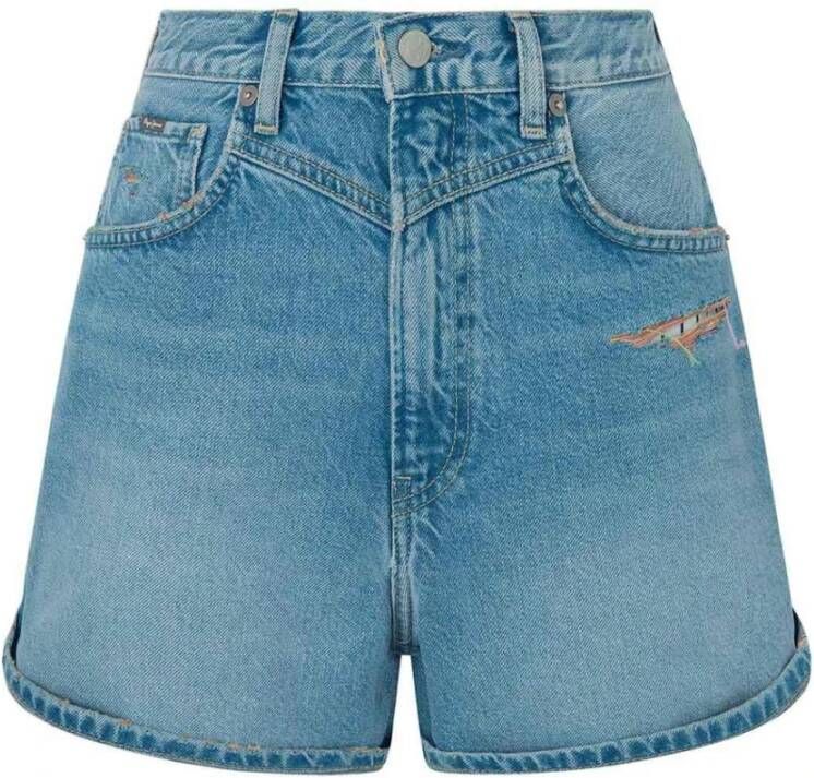 Pepe Jeans Denim Shorts Blauw Dames