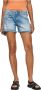 Pepe Jeans Blauwe Rits Shorts Lente Zomer Vrouwen Blue Dames - Thumbnail 2