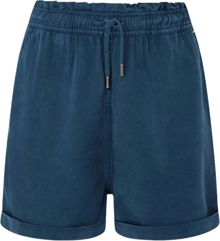 Pepe Jeans Blauwe korte broek voor vrouwen Blue Dames
