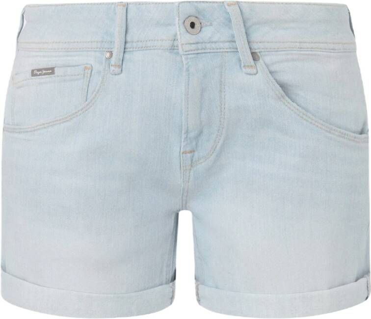 Pepe Jeans Korte jeans met labeldetail model 'SIOUXIE'