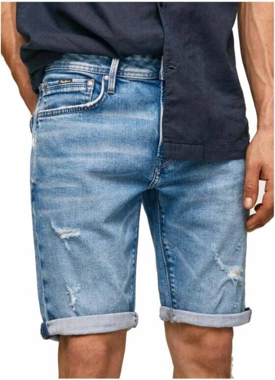 Pepe Jeans Denim Shorts Blauw Heren