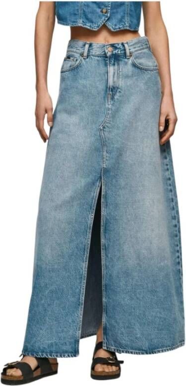 Pepe Jeans Denim Skirts Blauw Dames