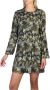 Pepe Jeans Gespikkeld Jurkje met Knopen Green Dames - Thumbnail 3