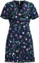 Pepe Jeans Bloemen Wikkel Mini Jurk Groen Dames - Thumbnail 1