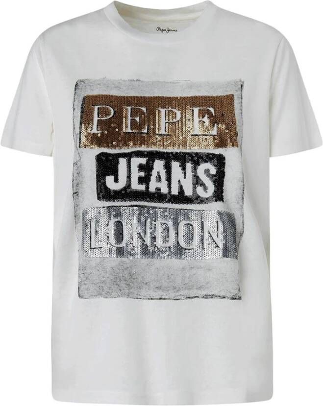 Pepe Jeans Korte manga t -shirt Wit Dames