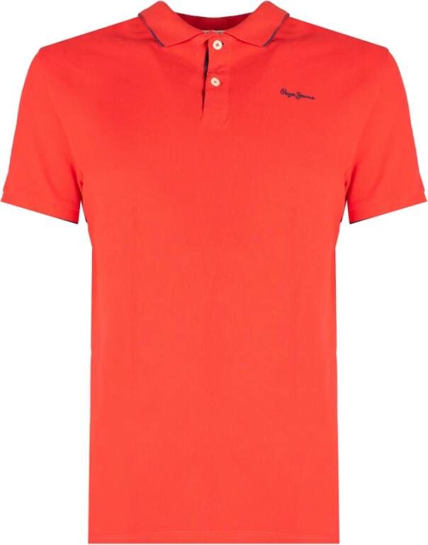 Pepe Jeans ; Lucas; Polo t-shirt Rood Heren