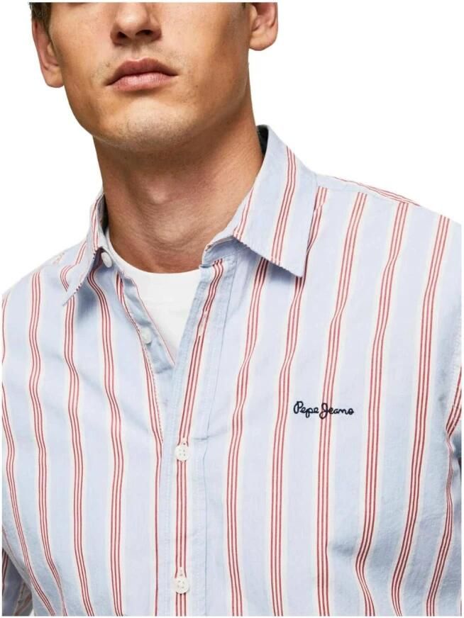 Pepe Jeans Slim fit vrijetijdsoverhemd met streepmotief model 'LISTER'