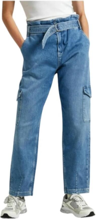 Pepe Jeans Blauwe Utility Tapered Jeans Blue Dames - Foto 3
