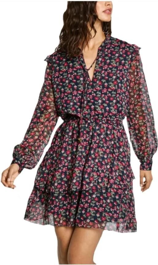 Pepe Jeans Bloemenjurk met transparante mouwen Multicolor Dames - Foto 3