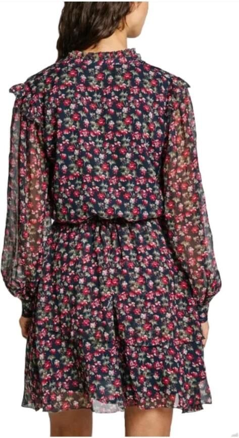 Pepe Jeans Bloemenjurk met transparante mouwen Multicolor Dames - Foto 2