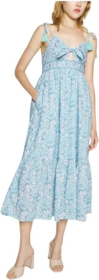 Pepe Jeans Bloemenprint Jurk Mallory Blue Dames