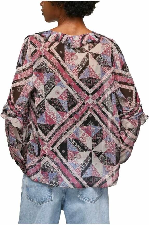 Pepe Jeans Blouseshirt van crêpe model 'Panya'