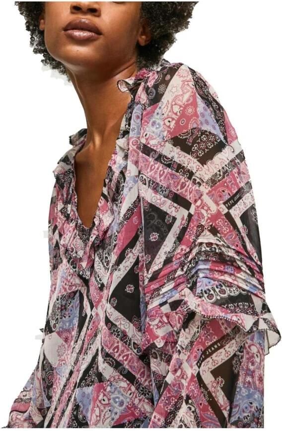 Pepe Jeans Blouseshirt van crêpe model 'Panya' - Foto 2