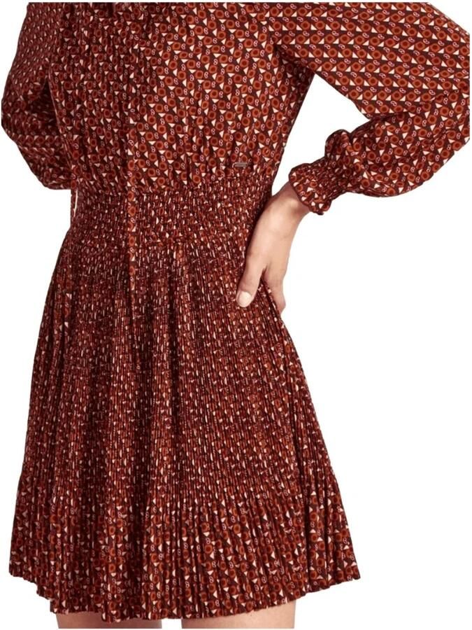 Pepe Jeans Boho Geplooide Jurk voor Vrouwen Multicolor Dames