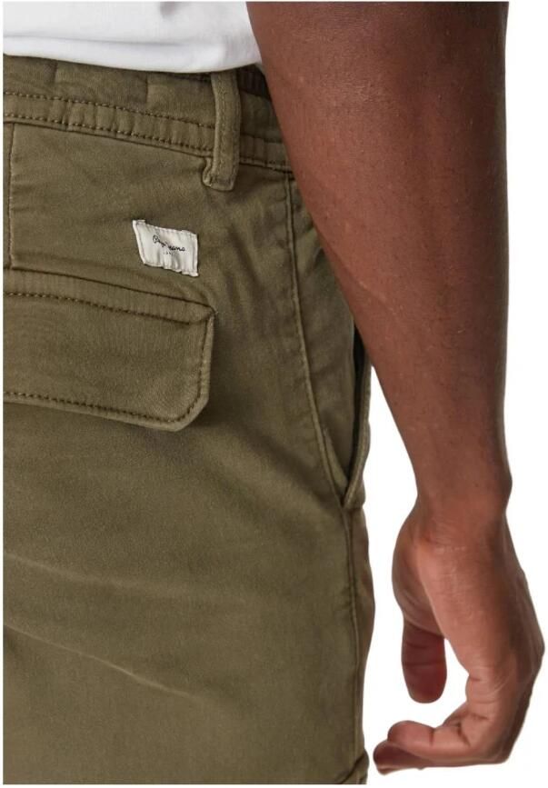 Pepe Jeans Slim fit cargobroek met tunnelkoord model 'Gymdigo'