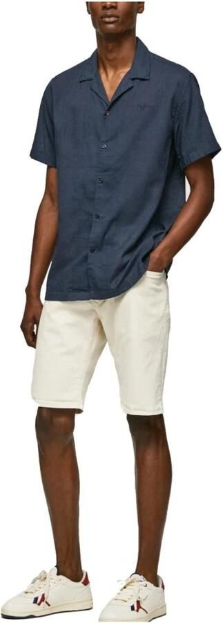 Pepe Jeans Korte tapered fit jeans met stretch model 'Stanley' - Foto 3