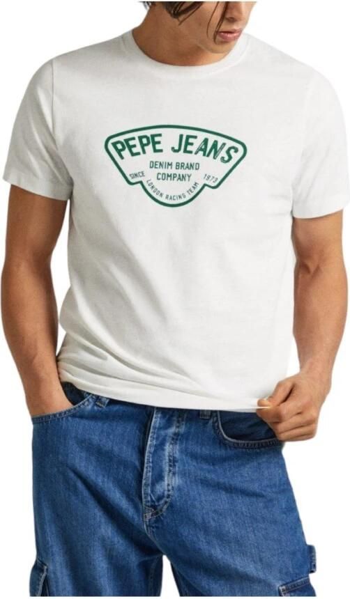 Pepe Jeans Cherry T-shirt Korte Mouw Wit White Heren - Foto 3
