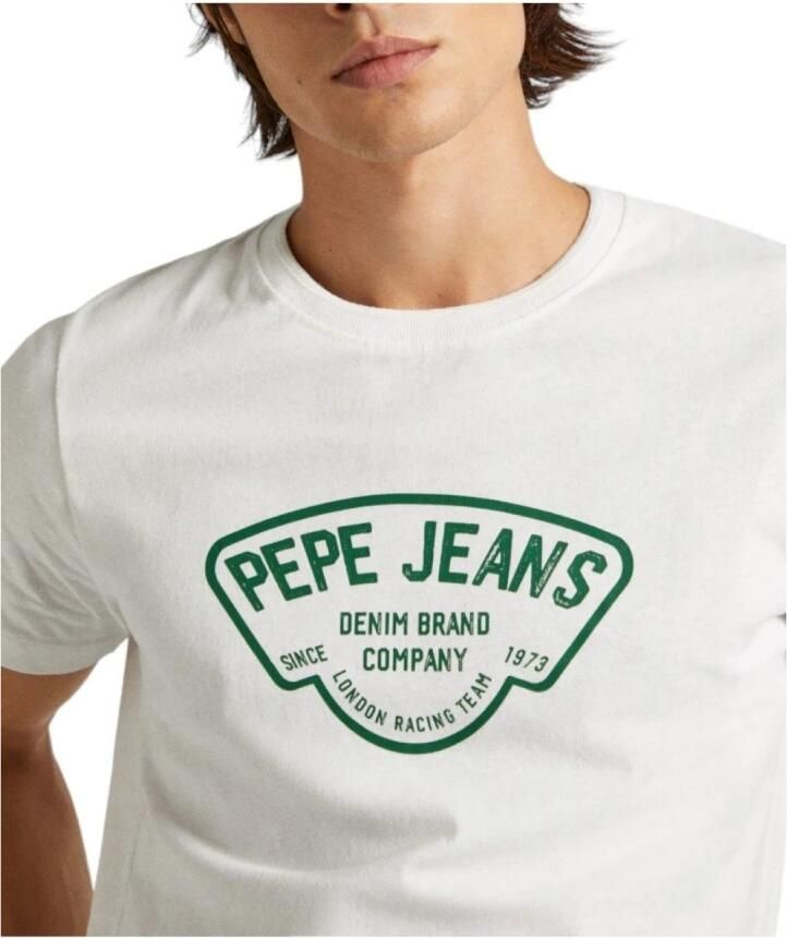 Pepe Jeans Cherry T-shirt Korte Mouw Wit White Heren