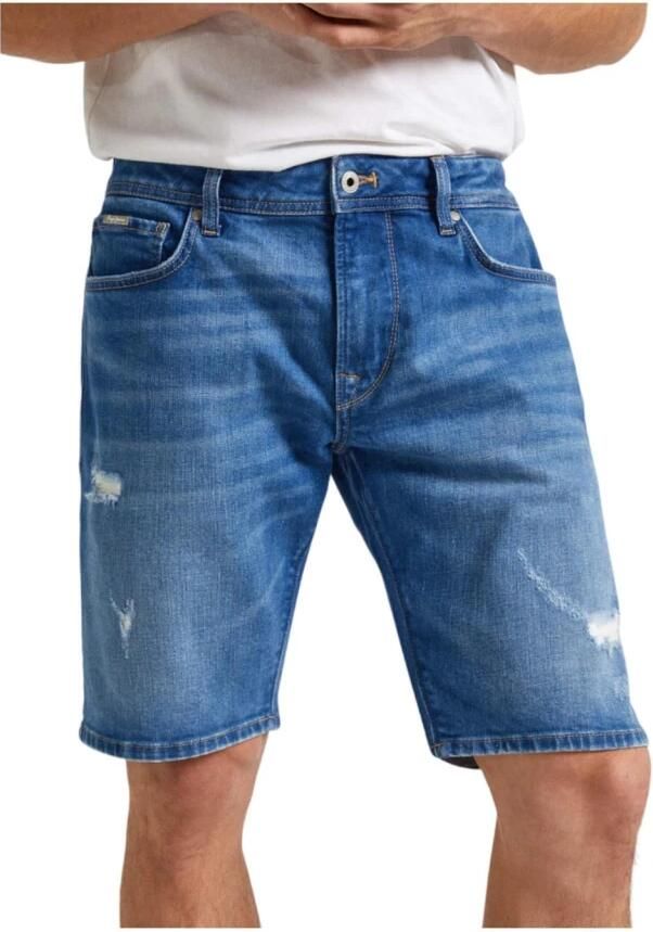 Pepe Jeans Denim Bermuda Shorts met Klassiek Design Blue Heren
