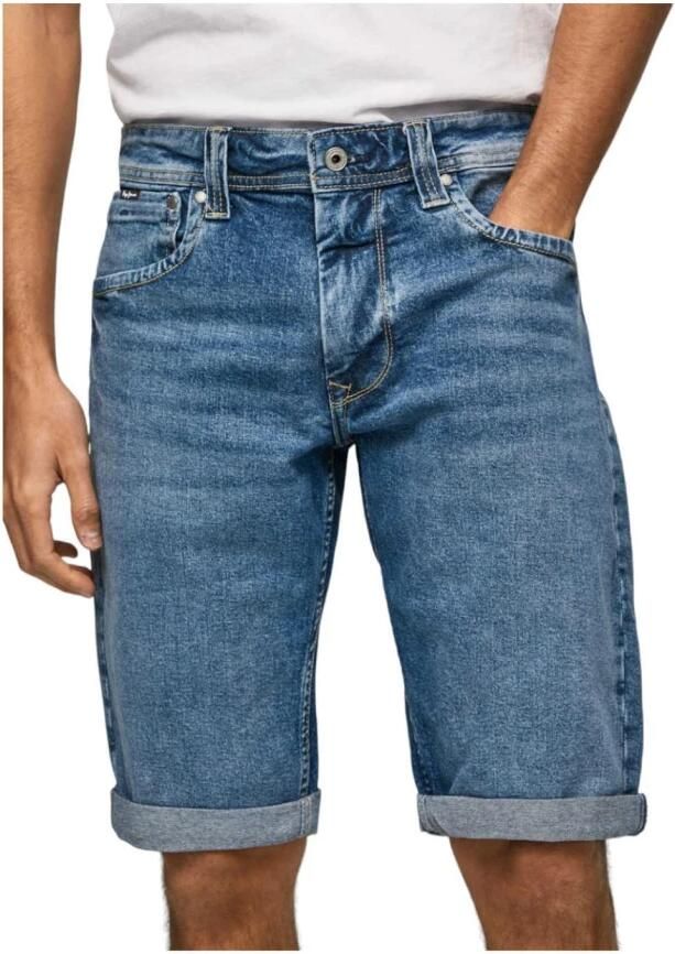 Pepe Jeans Denim Bermuda Shorts voor de zomer Blue Heren