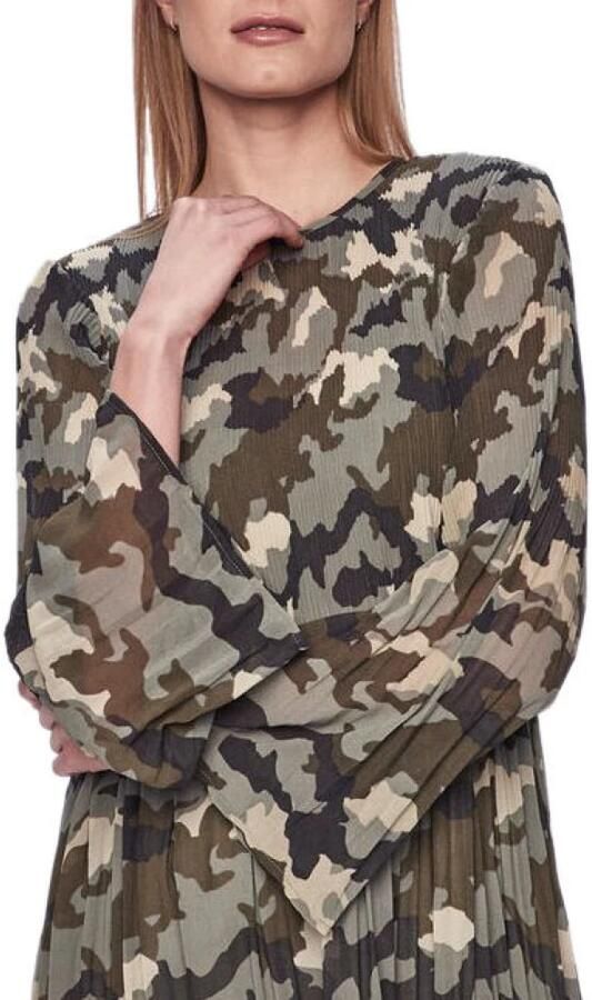 Pepe Jeans Gespikkeld Jurkje met Knopen Green Dames - Foto 2