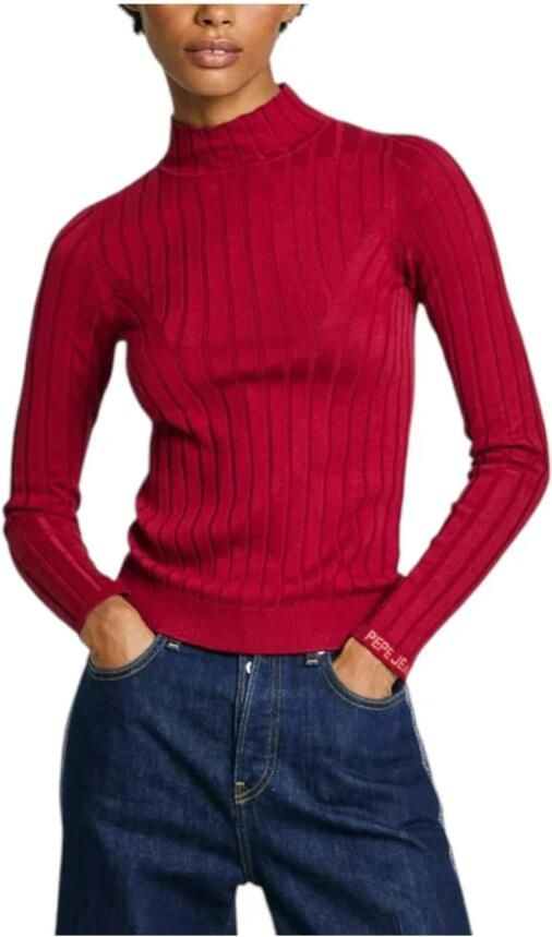 Pepe Jeans Elegant Turtleneck Jersey Red Dames - Foto 3