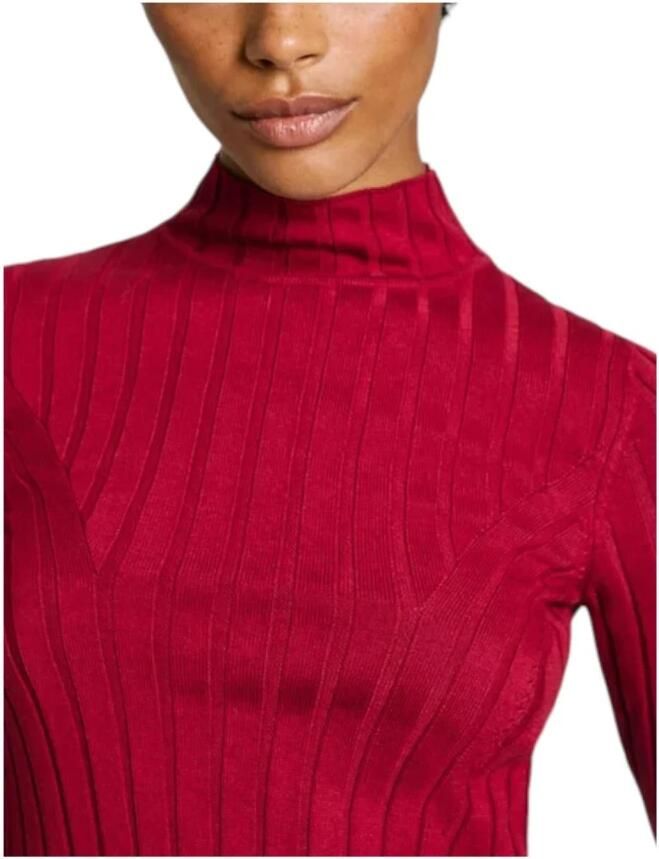Pepe Jeans Elegant Turtleneck Jersey Red Dames