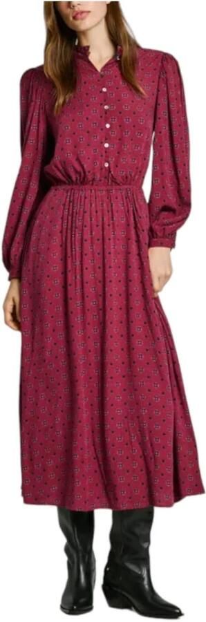 Pepe Jeans Elegante Bloemenjurk met Ruches Red Dames - Foto 3