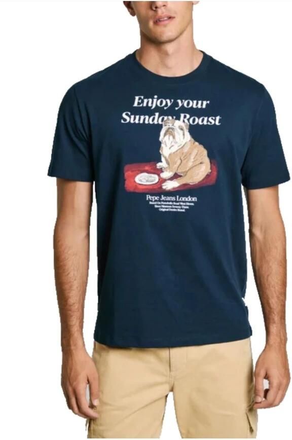 Pepe Jeans Grafische Print Heren T-shirt Blue Heren - Foto 3