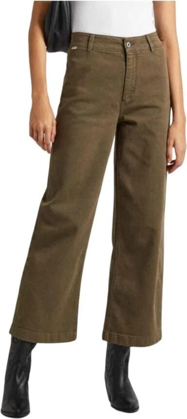 Pepe Jeans Groene Culotte Wijde Pijp Broek Green Dames - Foto 3