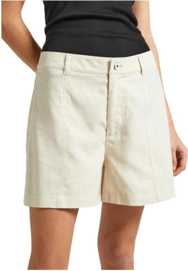 Pepe Jeans Hoge Taille Casual Shorts White Dames - Foto 3