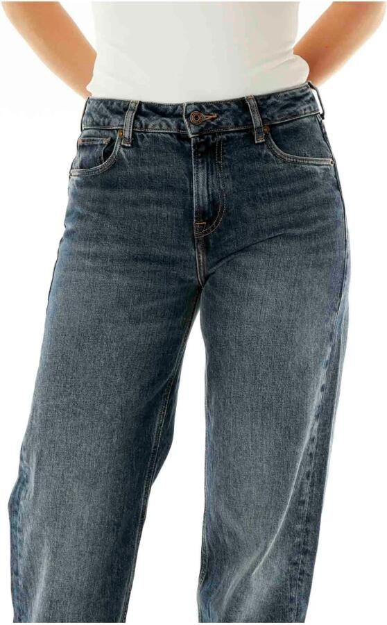 Pepe Jeans Hoge taille losse rechte fit jeans Blue Dames