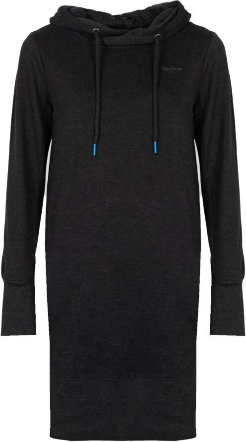 Pepe Jeans Mini Jurk met Capuchon en Verstelbaar Koord Grijs Dames